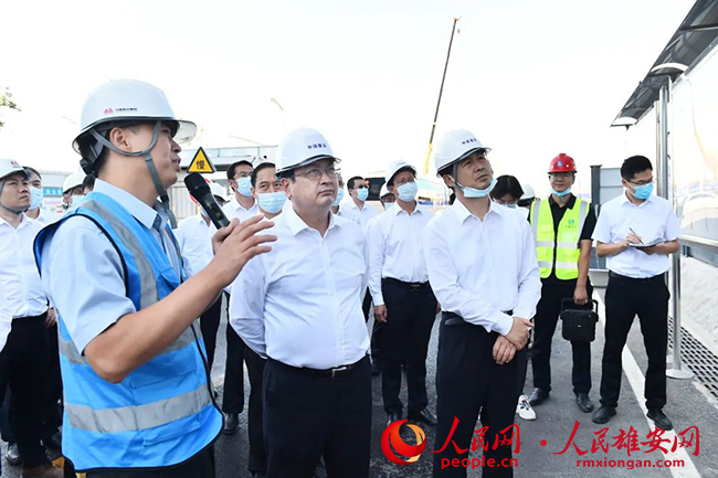 張國華調(diào)研起步區(qū)、啟動區(qū)項目建設。劉向陽攝