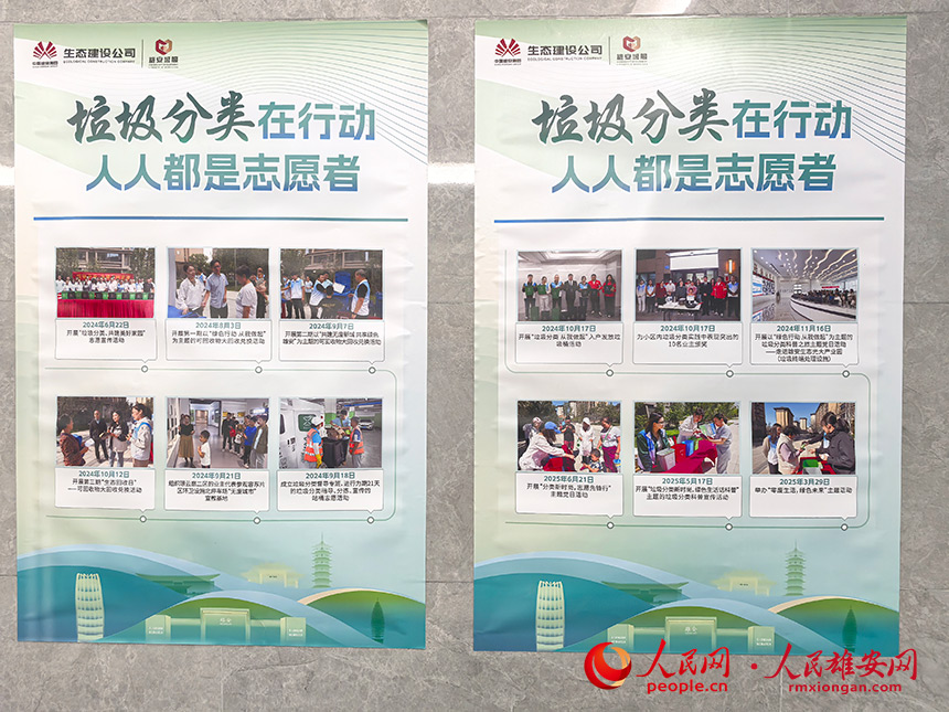 志愿者開展的垃圾分類系列活動。人民網記者 王紅攝